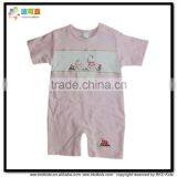 BKD Custom Girls Rompers Pink Embroidery Short Sleeve Rompers Girls Clothing thumbnail-1