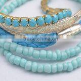 2016 Fashion Hot Leather Cord Claw Chains Braided Metal Bracelets Fashion Bracelet thumbnail-2