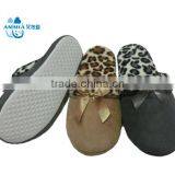 OEM Lady new design pop bowknot plush indoor slippers