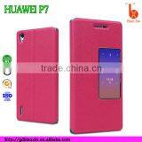High Quality PU Leather Flip Case Cover Sfor HUWEI P7