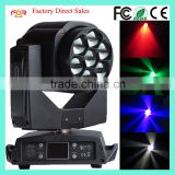 100% Factory Sale Dot Controlled Mini Bee Eye K5 DMX Wash Zoom 4in1 RGBW 7pcs 15w LED Moving Head