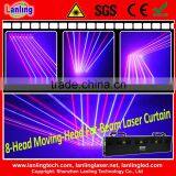 8-Head Moving-Head Fat-Beam Laser Bar Curtain for Club