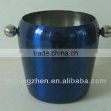 1.0L Stainless Steel Wine Ice Bucket With Handle thumbnail-2