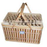 Eco friendly rattan picnic storage basket Cheap promotional in bulk rattan and bamboo basket for food for kitchen