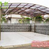 White Metal Frame Foldable Car Garage Polycarbonate Aluminum Frame Carport thumbnail-1