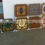 Italian Style Vanity Crown Leopard Wall Decoration/Barocco Leopard Classic Blue Velvet Home Decoration With Oil Painting Frame thumbnail-3