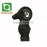 Black Stone Sculpture Abstract Carving Design thumbnail-1