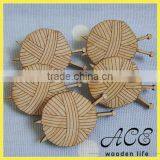Wooden Wool Cute Badge thumbnail-1