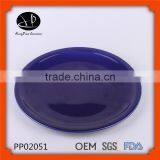 Ine Stoneware Dinner Plate Ceramic Shinning Dark Blue Color Elegant Plate thumbnail-1