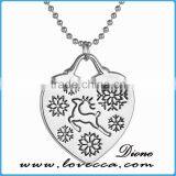 Christmas Snowflakes Deer Engrave Pendant Necklace Factory Direct Sale thumbnail-1