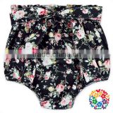 2017 hot sell kids summer clothes bubble ruffle waist tie bow baby bloomers