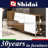 LONG SIZE WHITE AND WALNUT FINISHED CABINET FOR DINING/LIVING ROOM N-6339 thumbnail-1