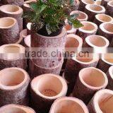 Natural Garden Decor Wood Planter Pots thumbnail-2