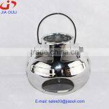 Plating Silver Ceramic Hollowed-out Hurricane Lamp Home Decoration, Christmas Lantern thumbnail-2