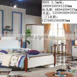 RD#9908 on Sale Classic Brown N White Korea Style Matching Bedroom Cheap Home Furniture Queen Size King Size Bedroom Set China thumbnail-5