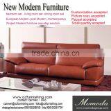 JR6006 Fashion Modern Style 1+2+3 Full Top Grain Leather Sofa 1 Set Customize Furniture Factory thumbnail-1