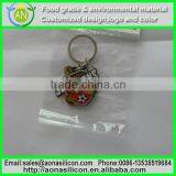 China Factory Silicone Mix Color Cartoon Keychain for Child thumbnail-1