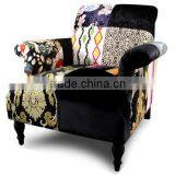 Classic Elegant Spanish Style Sharp Contrast Patchwork Three Sear Sofa BF11-0624a-02 thumbnail-2
