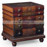 Classic Reproduction Solid Wood Regence Library Bookcase With Writing Table Desk Bureau BF11-05183a thumbnail-3