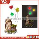 China Supplier Art Work Hedgehog Resin Craft Led Solar Lighting System Decoration thumbnail-1