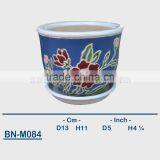 Vietnamese Ceramic Hand Carved Mini Flower Pot BN-M084 thumbnail-1