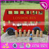 2017 New Products Children Funny Wooden Toy Double Decker Bus W04A161 thumbnail-6