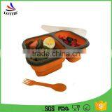 2016 Best Selling High Temperature Food Grade Eco-Friendly Feature and Food Use Silicone Collapsible Lunch Box thumbnail-4