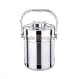Stainless Steel Double Wall Champagne Ice Bucket With Lid & Handle thumbnail-5