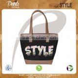 12 oz Dyed Canvas Tote Bag With Eva Padding & Inside Polyester Lining With PU Handle & Bottom With Top Zip Closure thumbnail-1