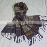 100% Wool Printed With Fringes Shawls thumbnail-1