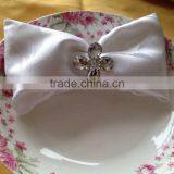 Lucky Clover Four Leafs Flower Style Clear Rhinestone Diamond Napkin Ring thumbnail-6