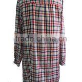 White With Multi-Colour Tartan Plaid Soft Point Collar and Box Pleated Back Yoke Button Down Long Shirt thumbnail-2