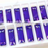 Dongzhou Purple 277 Rectangle Flat Back Sew on k5 Crystal Stones thumbnail-4