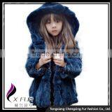 CX-G-C-03 Lovely Girls Coat Casual Wear Rabbit Fur Cardigan Hoodies Children's Clothes thumbnail-1