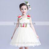 New Model Girl Dress Gauze Princess Dress Sleeveless Flowers Child White Angel Dress thumbnail-1