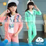 AS-596G Girls Sets 2017 Spring Autumn Kids Two Piece Set Girls Clothing Set Big Children's Sports Suits Teenager 6-15 Years