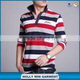 Wholesale Factory OME High Quality Long Sleeve Men Polo Shirt Custom Design thumbnail-1