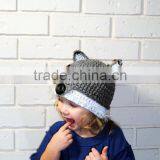 Crochet Knitting Winter Animal Fox Ears Hat thumbnail-2