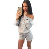 2016 Spring Summer Sets Women Fashion Sport Wear Sets Loose Casual Wide Neck Long Sleeve Sport Wear Suits thumbnail-3