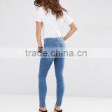 Wholesale New Elastic Slim Denim Latest Design Pencil Skinny Woman Jeans thumbnail-2
