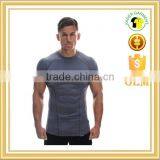 Muscle Tee Shirts Stretch Cotton t Shirt Plain Blank T-shirt thumbnail-1