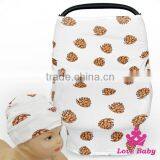 CT-85 Lovebaby FAUX SUEDE Printed Pattern Baby Carriage Car Cover With Same Fabric Newborn Hat thumbnail-6
