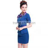 2016 Juqian Fashion Design Custom Colours Airline Stewardess Uniform thumbnail-6