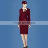 Hot Sell Various Style Ladies Airline Uniform, Stewardess Uniform, Airline Hostess Uniform thumbnail-3