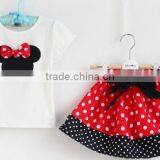 S80002T, Baby Clothing Sets , Summer New Children Girl's 2PC Sets Skirt Suit Dots Skirt Dots Pants Girls Cartoon Clothes thumbnail-3