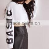 Latest Design Fashion Cropped Sweater Long Sleeves Women Sweater thumbnail-3