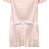 Cute Loose Meternity Technical Pregnant Girl Delivery Pink Stripe Blouse thumbnail-6