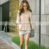 Five Point Sleeve Blank t Shirt Loose thumbnail-5