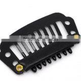 Black Comb Shaped Snap Hair Clips 2.8x1.6cm thumbnail-1