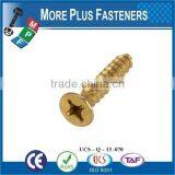 Made in Taiwan High Quality Stainless Steel Phillips Head Brass Self Tapping Screw thumbnail-4